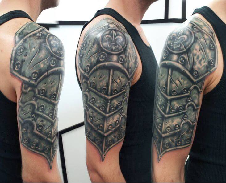 Samurai Shoulder Armor Tattoo