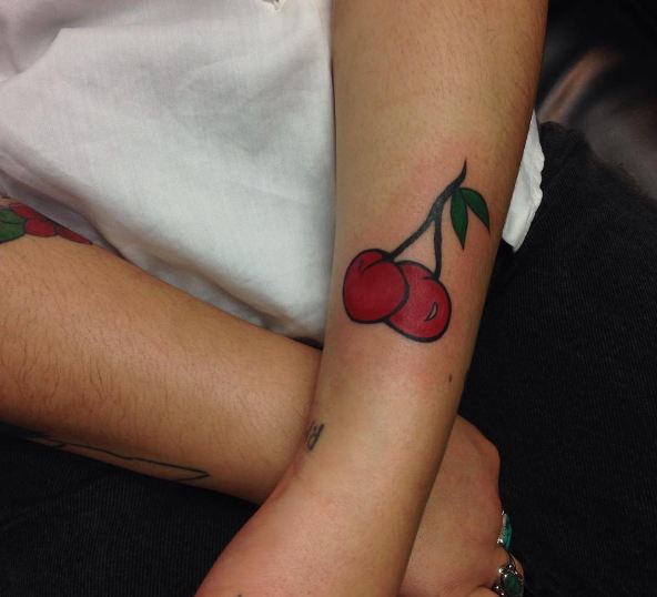 Small Cherry Tattoos For Girls