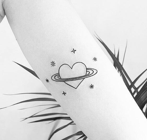 Stars And Heart Tattoos