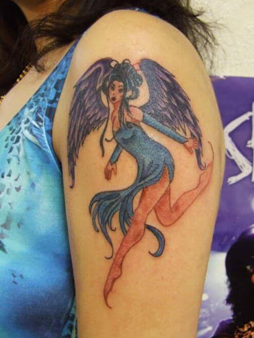 Traditional Angel Tattoo