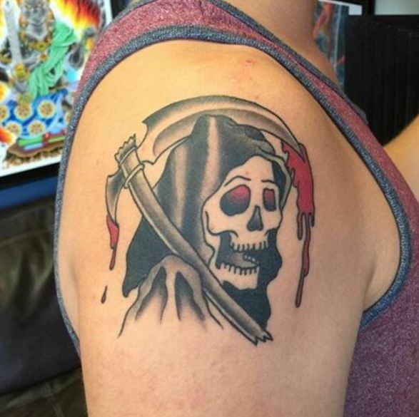 Traditional Grim Reaper Tattoos For Girls