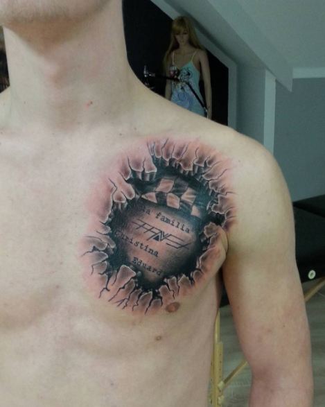 3d Chest Tattoos