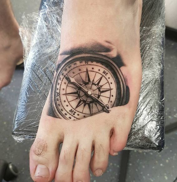 3d Compass Tattoos