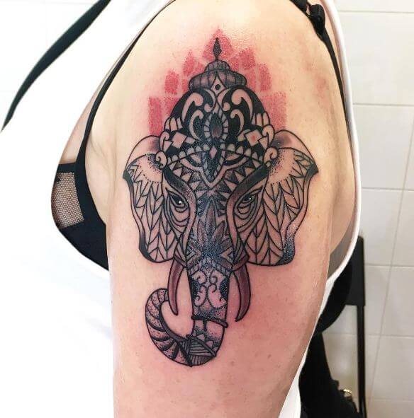 Ganesha Tattoos On Half Sleeve
