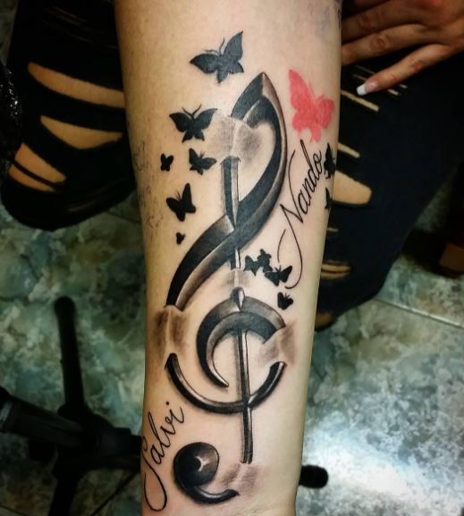 Music Tattoo On Arm 25