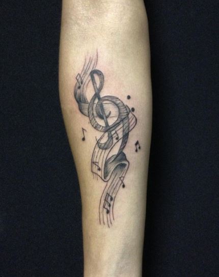 Music Tattoo On Arm 5