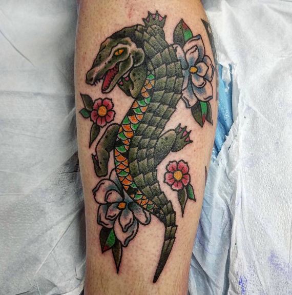 Aligator Wildlife Tattoos