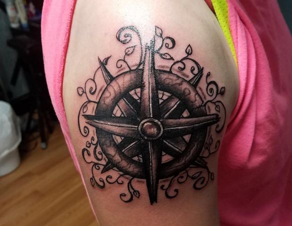 Beautiful Compass Tattoos