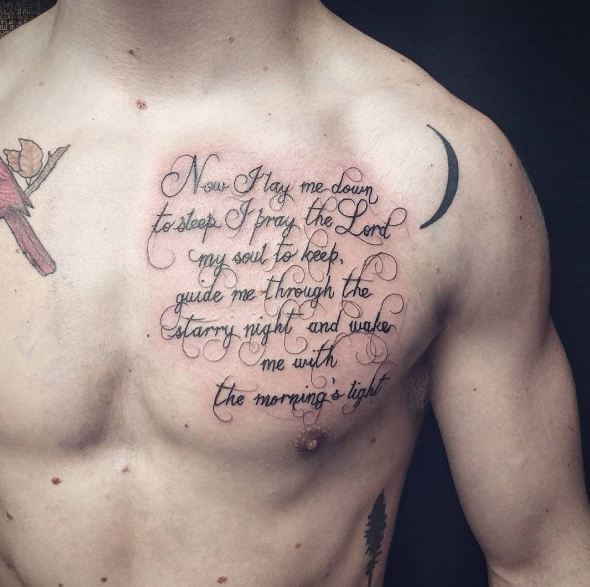 bible verse chest tattoos