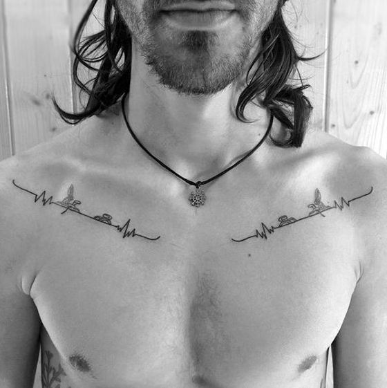 Collarbone Tattoos For Guys