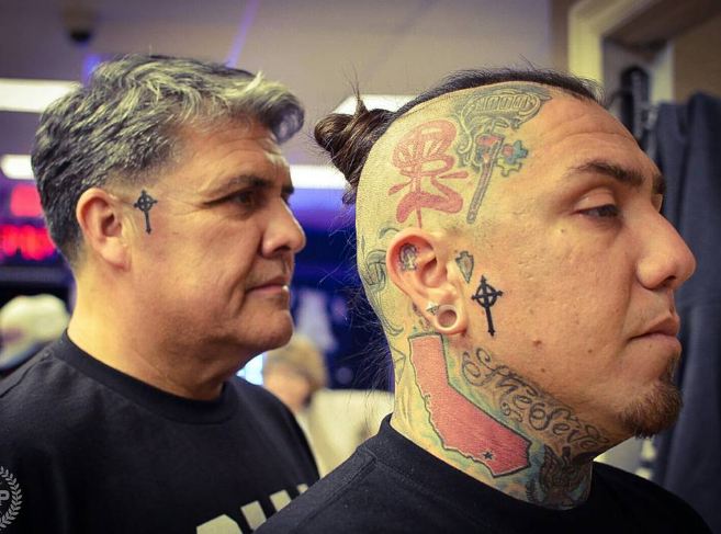 Cross Matching Father Son Tattoos