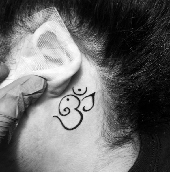 Ear Tattoos Om
