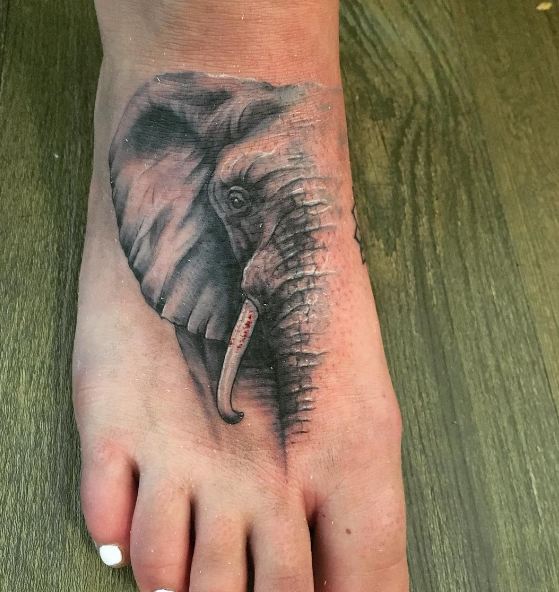 Elephant Tattoos For Foot