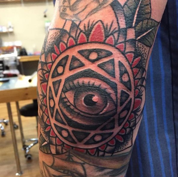 Eye Elbow Tattoos
