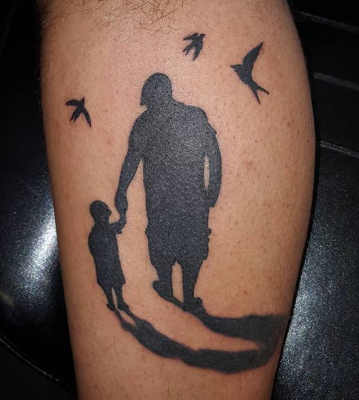 Father Son Tattoos On Calf