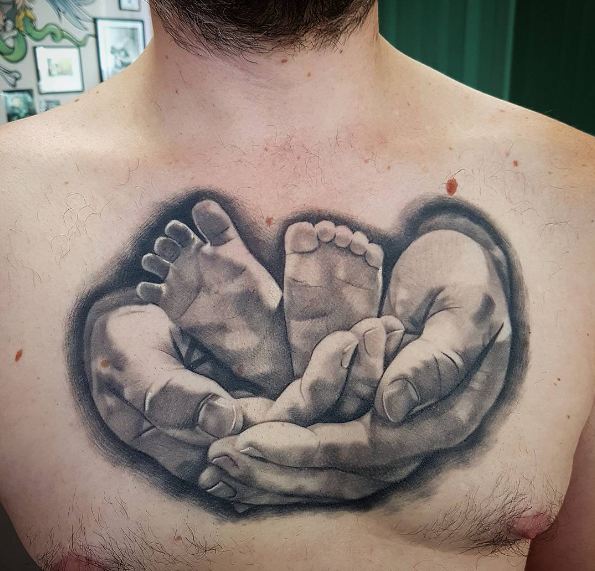 Father-Son Tattoos On Chest