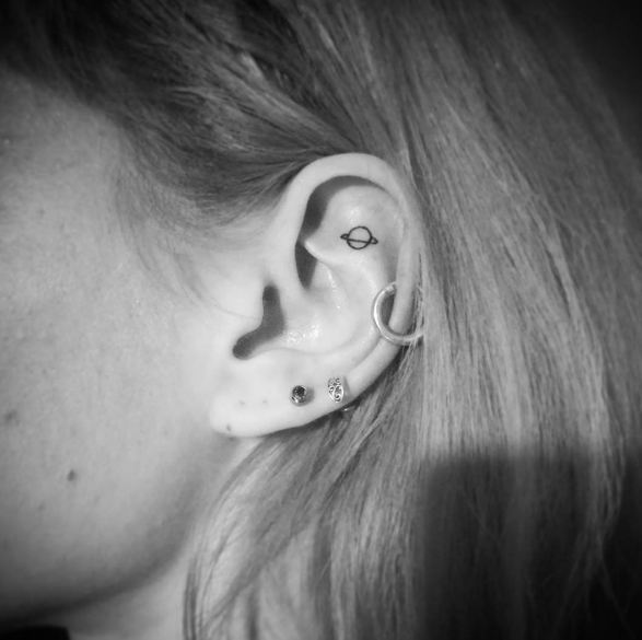 Galaxy Ear Tattoos