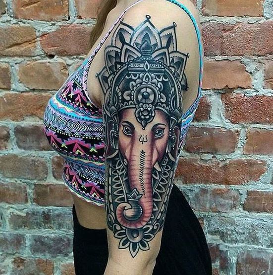 Ganesha Tattoos For Ladies
