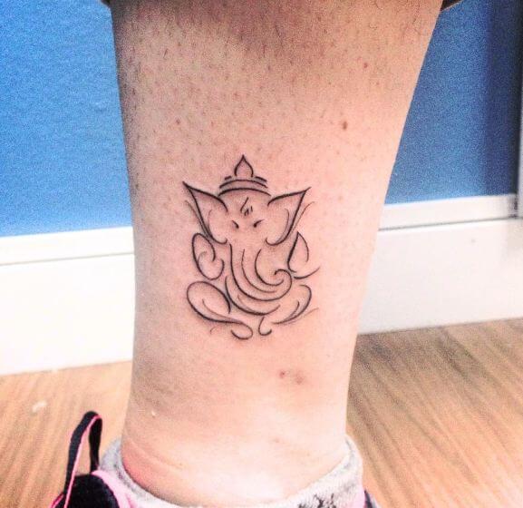Ganesha Tattoos On Ankle