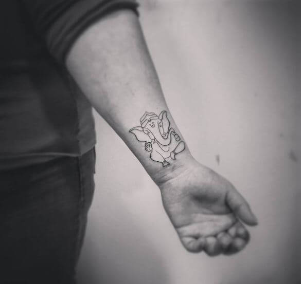 Ganesha Tattoos On Wrist