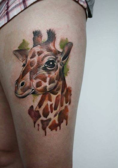 Giraffe Wildlife Tattoos