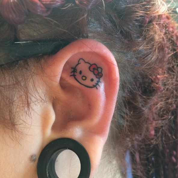Hello Kitty Ear Tattoos