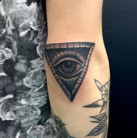 Illuminati Elbow Tattoos