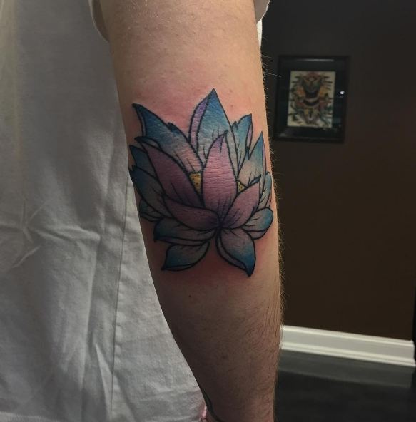Lotus Elbow Tattoos