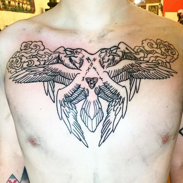 Male Chest Tattoos