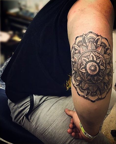 Mandala Elbow Tattoos