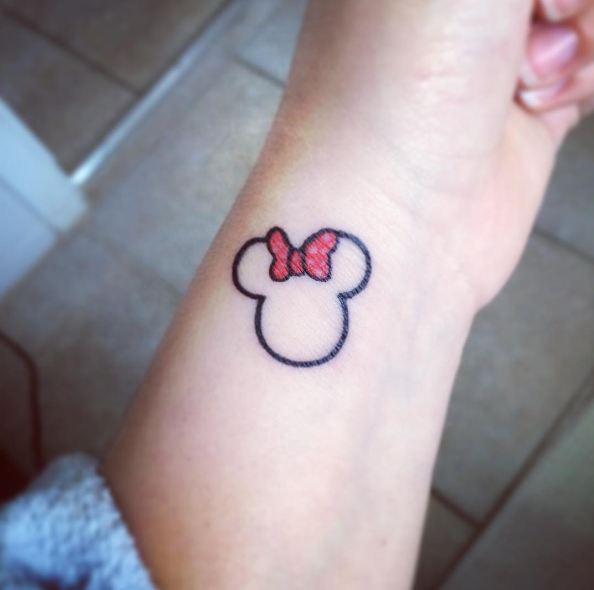 Minnie Mouse Wrist Tattoos