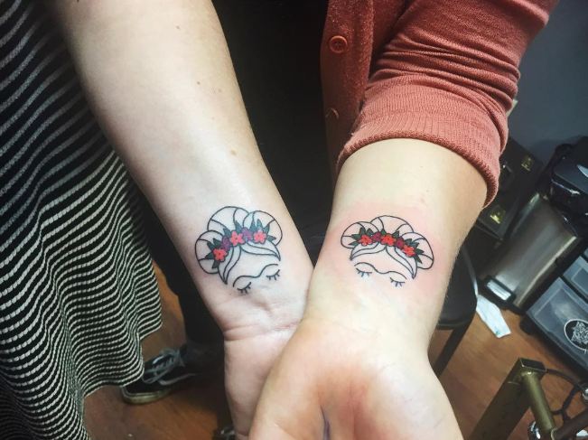 Mother Daughter Tattoos On Wrist