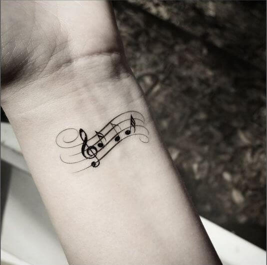Music Note Tattoos On Wrist