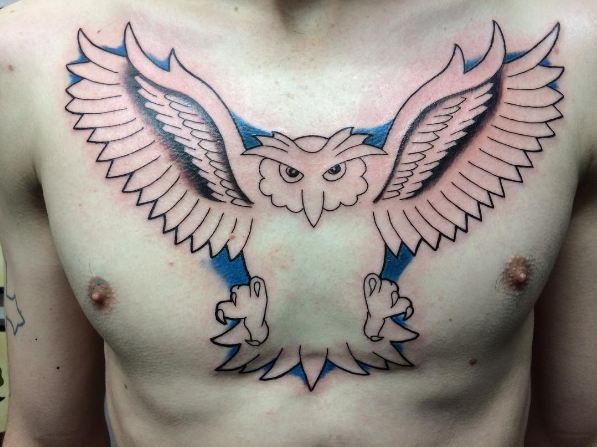 Owl Chest Tattoos