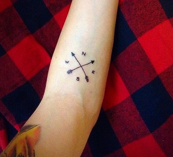 Simple Compass Tattoos