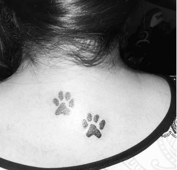 Animal Foot Back Neck Tattoos Design And Ideas