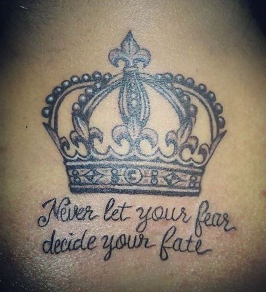 King Crown Back Neck Tattoos Design And Ideas