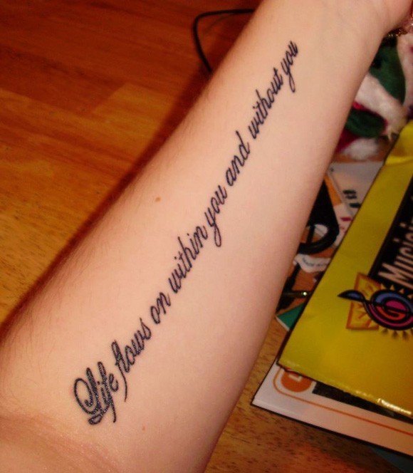 Arm Tattoo Quote