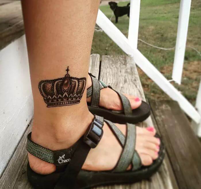 Crown Tattoos Ankle
