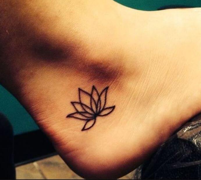 Lotus Flower Ankle Tattoo