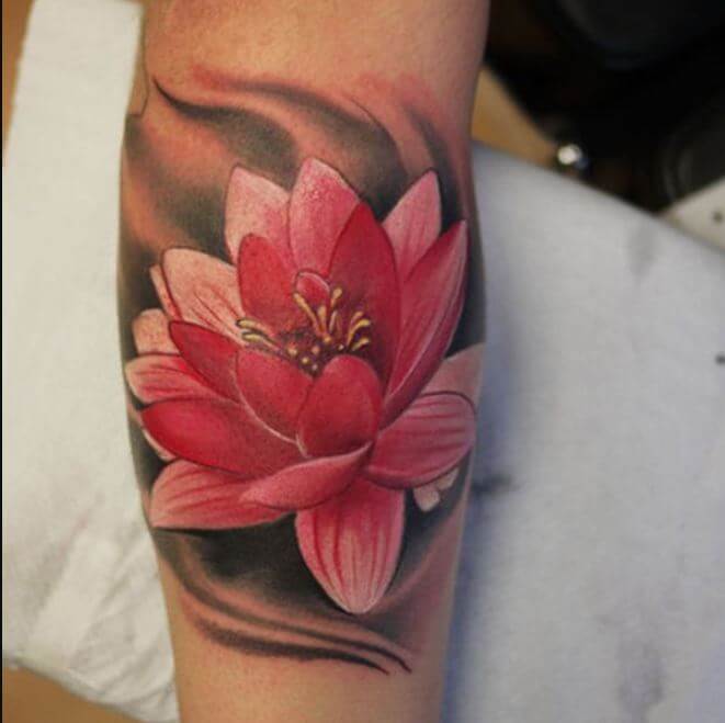 Pink Lotus Flower Tattoos