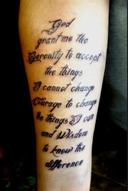 Quote Tattoos On Side