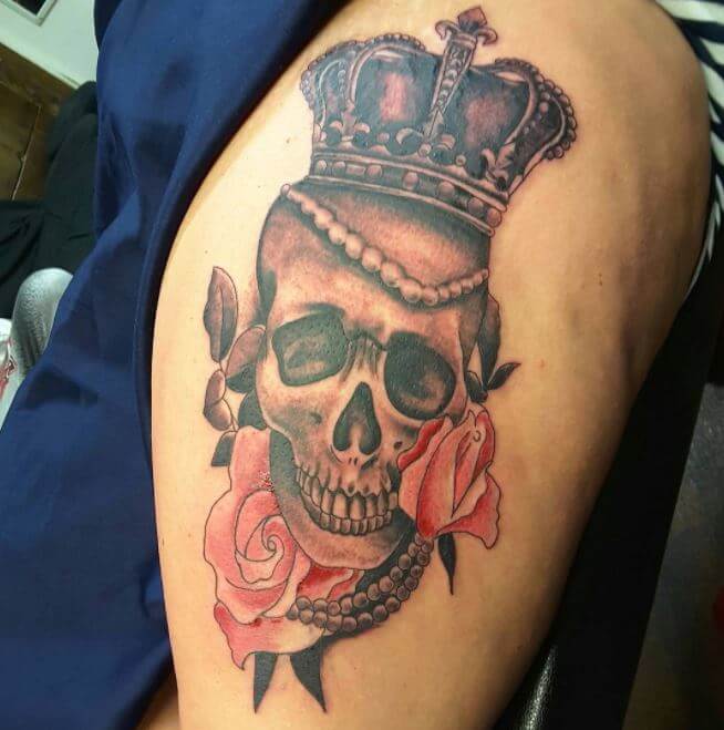 Skull With Crown Tattoo