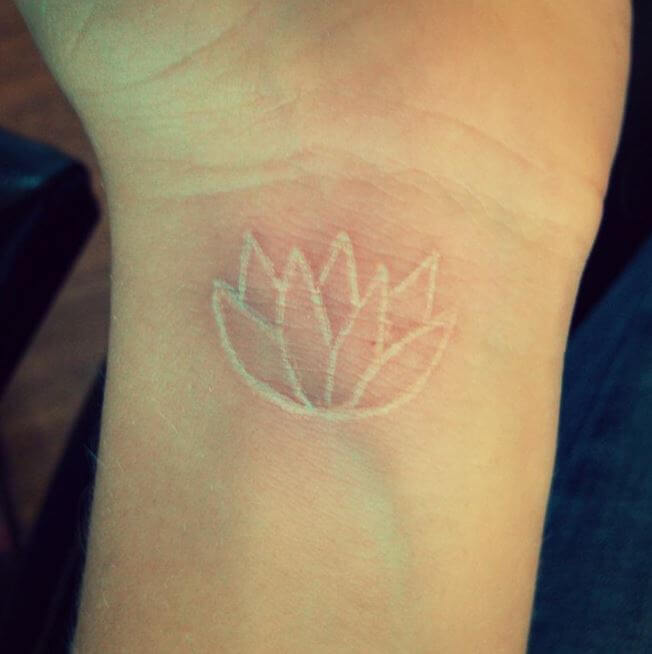 White Lotus Flower Tattoo