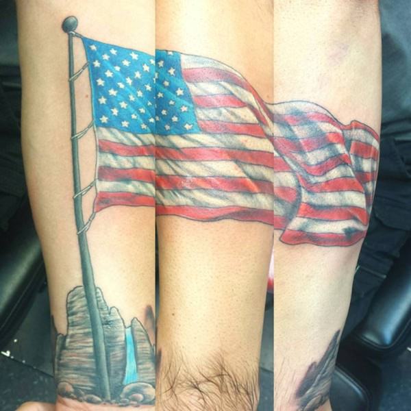 11160916 American Flag Tattoos