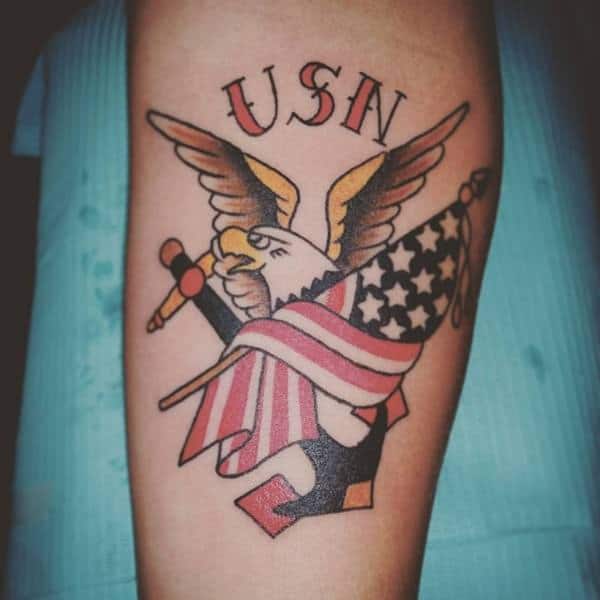 12160916 American Flag Tattoos