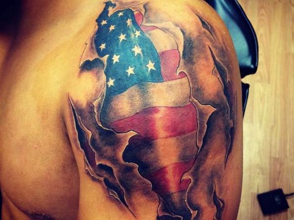 4160916 American Flag Tattoos