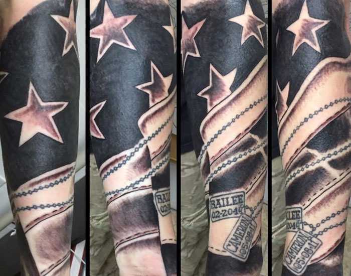 American Flag Military Tattoos