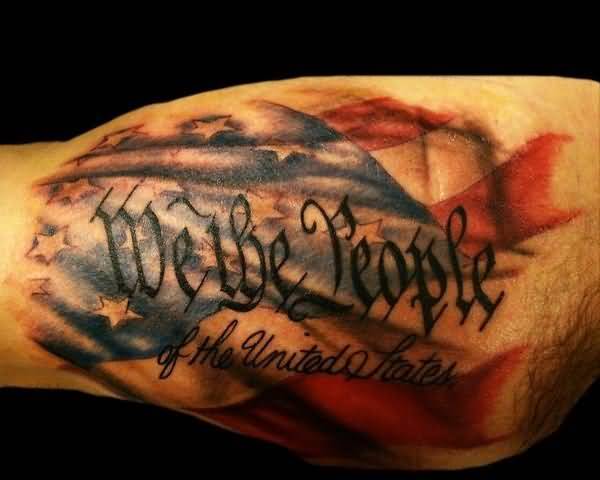 Awesome Patriotic American Flag Tattoo
