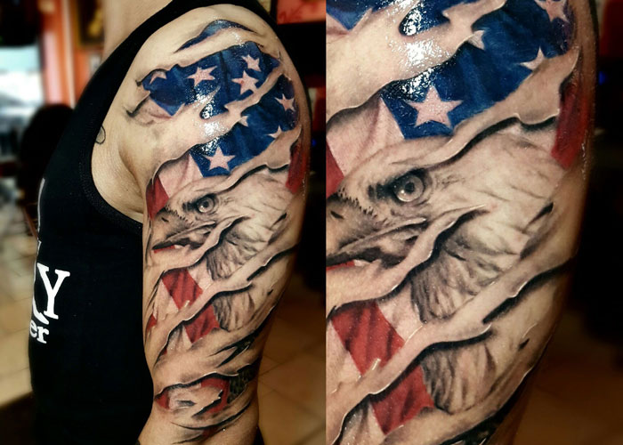 Eagle Flag Tattoo